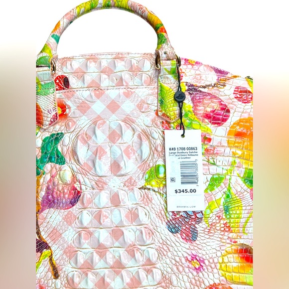 Brahmin NWT Large Duxbury Fruit Salad Ombré Melbourne Leather Purse Bag (P042) - Picture 6 of 15